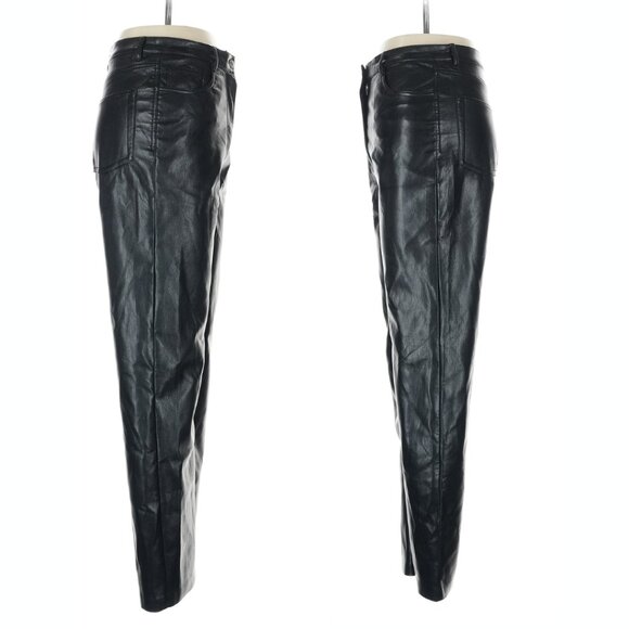 NWT Aritzia Wilfred The Melina Vegan Leather Pants in Black Sz 8, 34" inseam - Picture 4 of 9